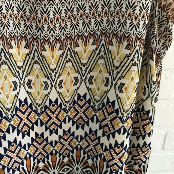 Mini Dress retro art deco print Swing Shift dress flowy Lightweight M - Picture 7 of 15